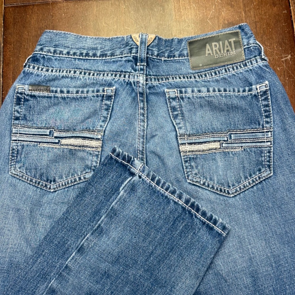 Ariat M7 Griffen Jeans Mens 28x34 Blue Slim Fit Straight Leg Denim 10044378